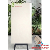 Gạch vicenza 60x120 bóng kiếng lát nền màu vàng kem