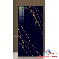 Gạch ốp lát 60x120 bóng kiếng đen vân cam vàng cao cấp