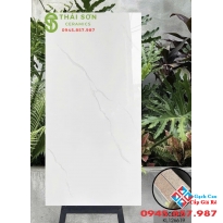 Gạch vicenza 60x120 bóng kiếng trắng vân mây ốp tường 