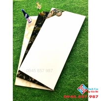 Gạch lát nền nhà màu trắng trơn 60x120 bóng kính