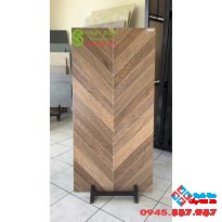 Gạch 60x120 trung quốc vân gỗ ghép xương cá màu nâu sáng