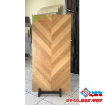 Gạch 60x120 trung quốc vân gỗ ghép xương cá màu gỗ sồi tự nhiên