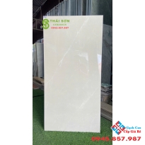 Gạch vicenza 60x120 lát nền bóng kiếng màu kem 