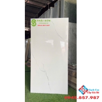 Gạch vicenza 60x120 trắng vân mây bóng vi tinh 