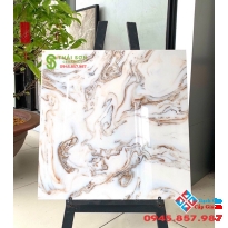 Gạch lát nền vân cẩm thạch 60x60 bóng kính cmc