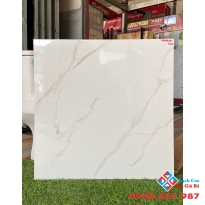 Gạch siêu bóng kính 60x60 trắng mây