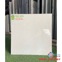 Gạch vitto hoàn mỹ 60x60 bóng kiếng lát nền màu kem vàng 