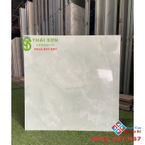Gạch vitto hoàn mỹ 60x60 bóng kiếng màu xanh 