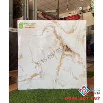 Gạch lát nền prime 80x80 khắc kim vàng cao cấp