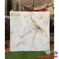 Gạch lát nền prime 80x80 khắc kim vàng cao cấp