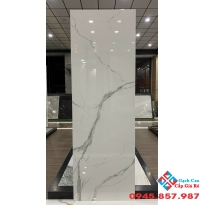 Gạch ấn độ 80x240 cao cấp trắng vân mây bóng kiếng