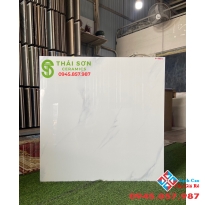 Gạch bóng kiếng 80x80 vân mây trắng cao cấp tại quận 2