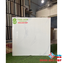 Gạch bóng kiếng 80x80 vân mây trắng cao cấp tại quận 2