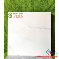 Gạch màu trắng vân hà thanh 80x80 bóng kiếng