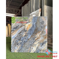Gạch kamado 80x80 màu xanh vân đá cẩm thạch siêu bóng