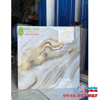 Gạch trung quốc 80x80 lát nền giả đá Onyx marble nhũ vàng