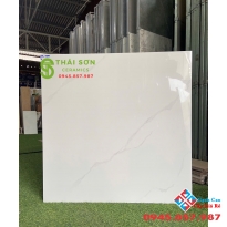 Gạch 80x80 bóng kiếng cmc lát nền màu trắng vân mây 