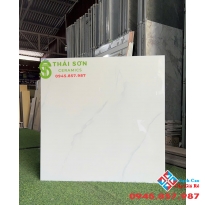 Gạch Takao bóng kính 80x80 lát nền màu trắng mây