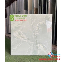 Gạch lát nền 80x80 vicenza bóng kiếng màu xanh vân đá