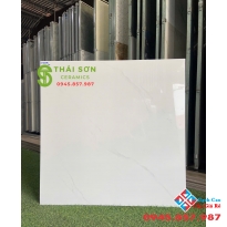 Gạch lát nền 80x80 vicenza bóng kiếng trắng vân nhẹ