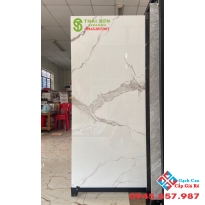 Gạch lót sàn 90x180 bóng kiếng trắng vân mây trung quốc