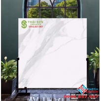 Gạch trắng mây mờ ấn độ 1200x1200 lót sảnh nhà phố