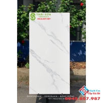 Gạch 60x120 bóng kiếng tông trắng mây ốp lát khổ lớn