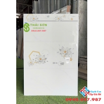 Gạch hà thanh 30x60 ốp tường màu trắng vân bóng kiếng