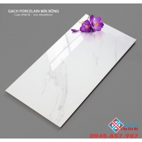 Gạch nhập khẩu 40x80 bóng kiếng vân đá trắng