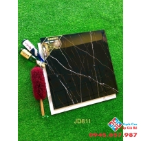 Gạch trung quốc 80x80 đen bóng khắc nhũ kim