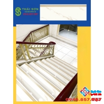 Gạch lót bậc cầu thang 47x120 đồng chất khắc kim cao cấp Tây Ninh