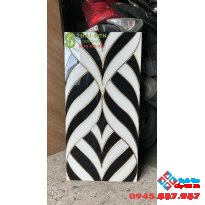 Gạch điểm 30x60 trung quốc trang trí trắng đen vàng ánh kim