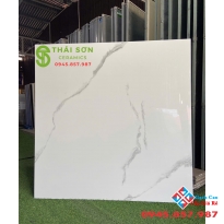 Gạch màu trắng vân 120x120 ấn độ ốp tường bóng kiếng 