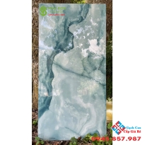 Gạch ấn độ 60x120 bóng kiếng màu xanh vân đá