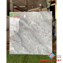 Gạch dán nền bóng kiếng xám vân 60x60 Hà Thanh
