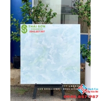 Gạch lát nền bóng kiếng vân xanh 80x80 đẹp