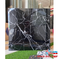 Gạch bóng kiếng 80x80 đen vân trắng