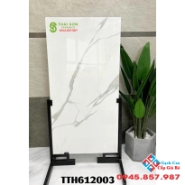 Gạch ốp lát vân trắng mây bóng kiếng 60x120 ấn độ lót sàn nhà đẹp
