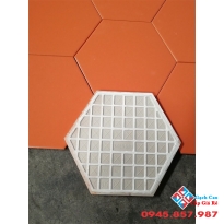 Gạch lục giác  trang trí đỏ trơn