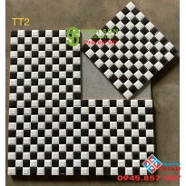 Gạch dán tường mosai 30x30 ô đen trắng