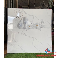 Gạch bóng kiếng 40x80 trắng mây