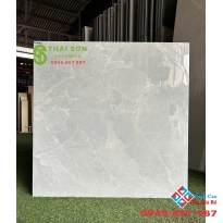 Gạch Takao bóng kính 80x80 lát nền vân đá marble ghi xám