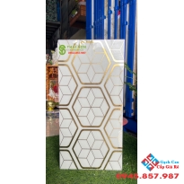 Gạch nhũ vàng trang trí lục giác 30x60 ép kiếng siêu bóng