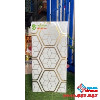 Gạch nhũ vàng trang trí lục giác 30x60 ép kiếng siêu bóng