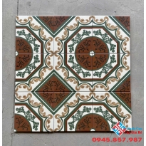 Gạch trung quốc hoa văn giả cổ 20x20 bề mặt mờ