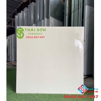 Gạch 80x80 vitto lát nền bóng kiếng màu kem vàng