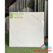 Gạch lát nền vitto 80x80 trắng vân xám bóng kiếng