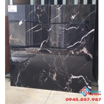 Gạch lát nền 80x80 đen vân trắng 8957