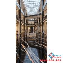 Gạch ấn độ 60x120 siêu bóng đen vân trắng