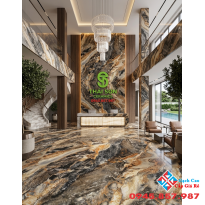 Gạch kamado 80x80 lát nền bóng kiếng vân đá cẩm thạch